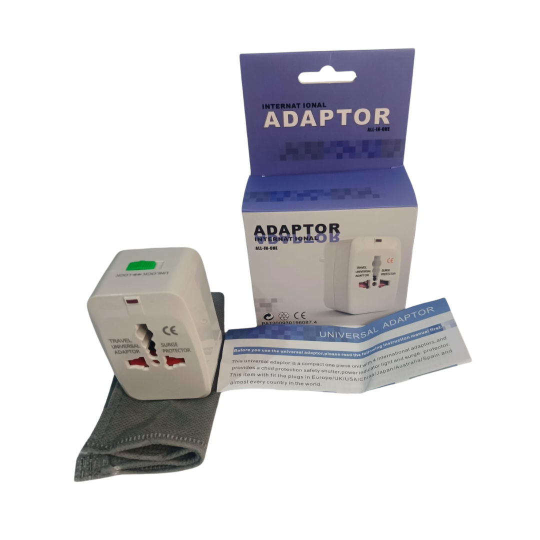 Adaptador Universal de Viaje All-In-One Multipaís (Luz LED / Incluye Funda) - Imagen 2