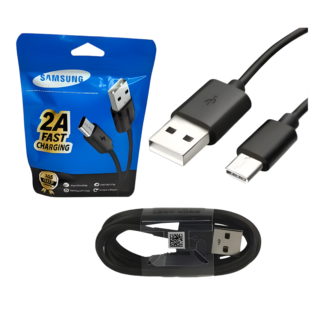 Cable de Carga Rápida y Datos USB a USB-C 2A Tipo Samsung en Blíster (1 Metro)