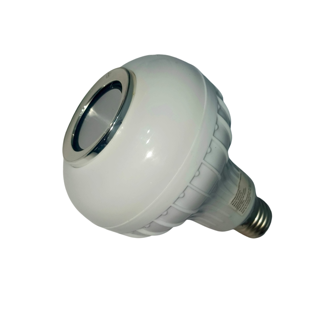 Lámpara Foco LED RGB 12W con Parlante Bluetooth y Control Remoto (Rosca E27) - Imagen 4