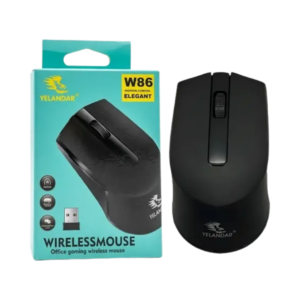 Mouse Inalámbrico Yelandar W86 Optico 2.4GHz (Diseño Ergonómico / Plug & Play)