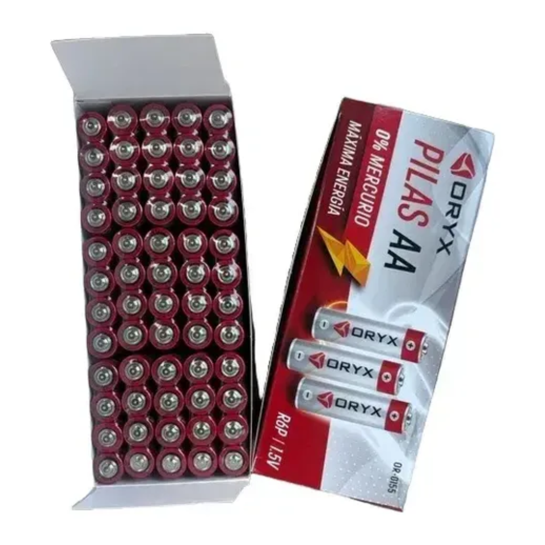 Pilas AA 1.5V Pack Mayorista Caja x 40 Unidades (0% Mercurio)