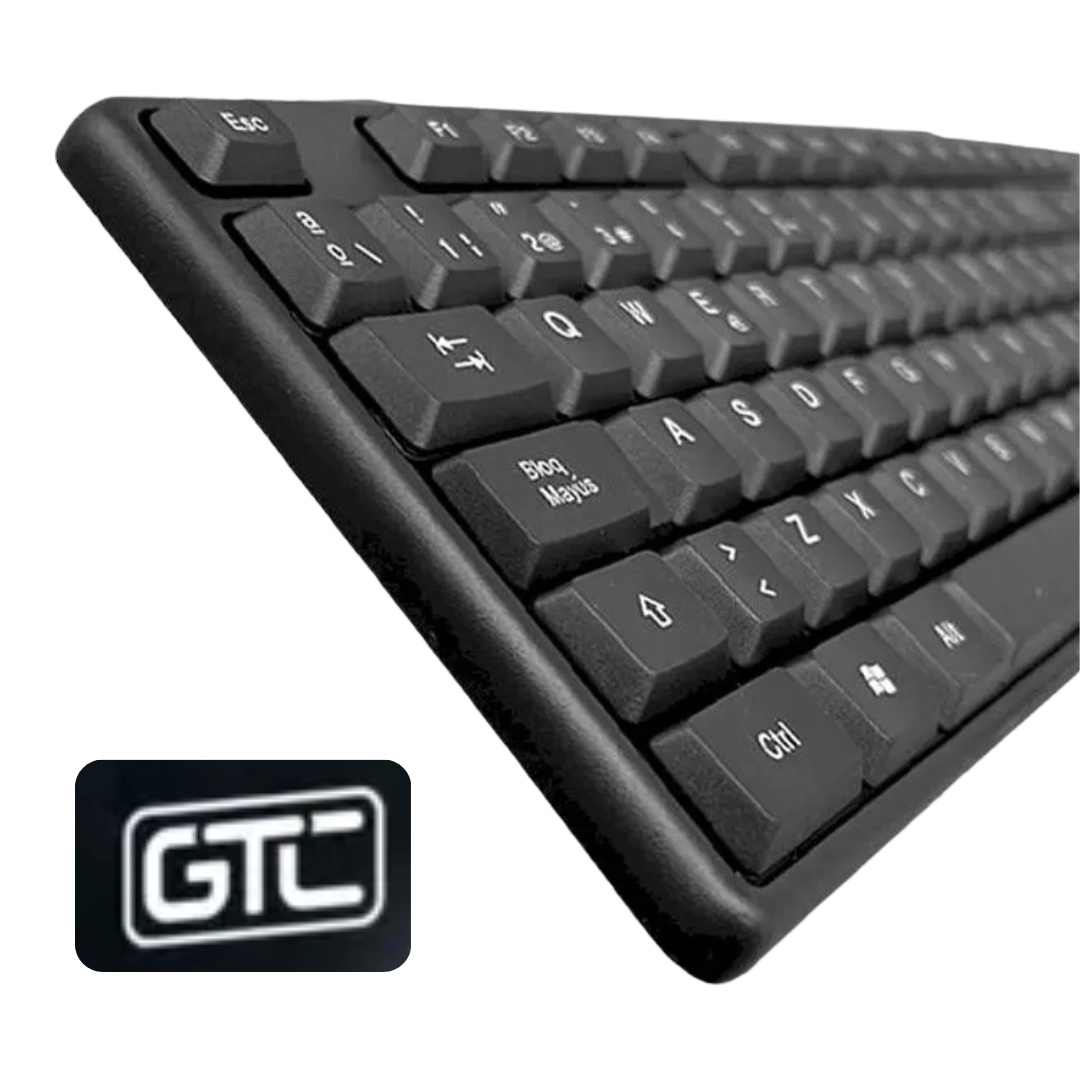 Teclado USB GTC Office Touch KBG-207 104 Teclas Español Latino Slim Plug & Play